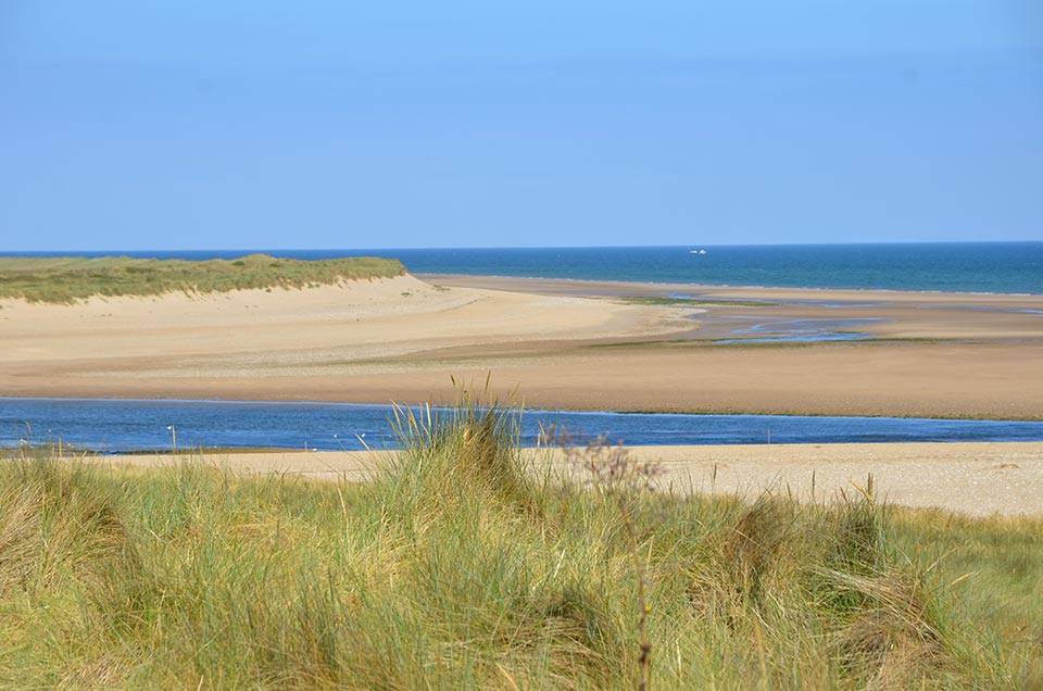 The dunes and Scolt Head Island in the distance