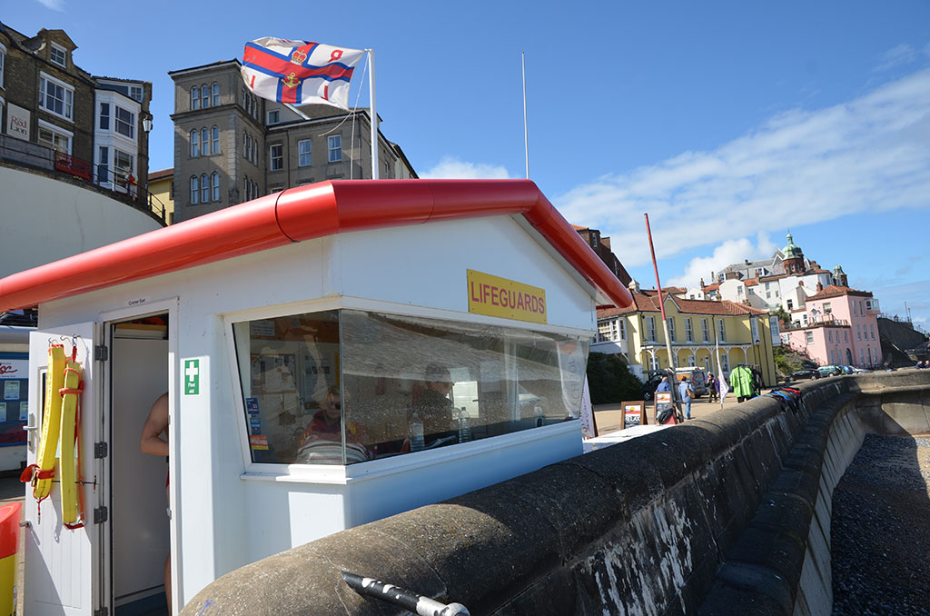 The lifeguard patrol on Cromer beach (east)