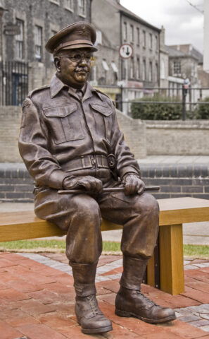Statue of Captain George Mainwaring, erected in Thetford in June 2010