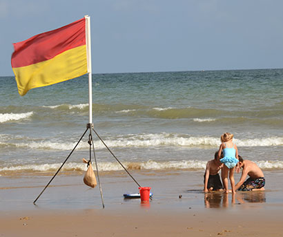 RNLI patrolled beach at Cromer east