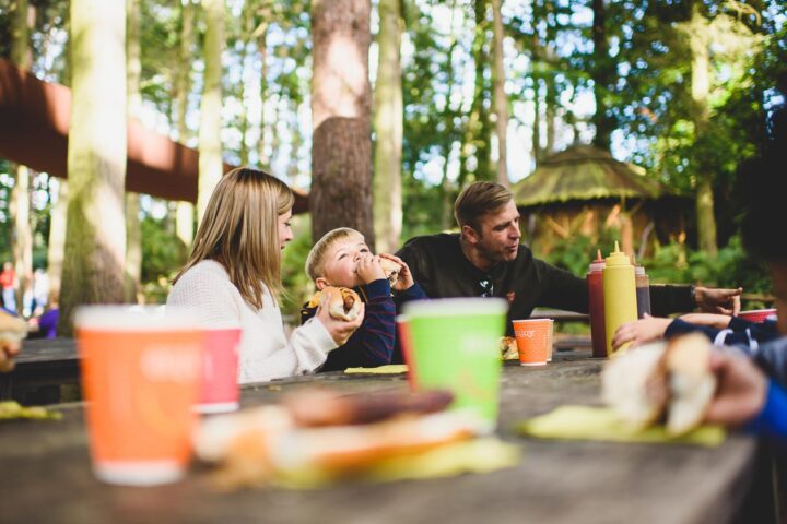 Hotdog at the munch bar, BeWILDerwood, Norfolk