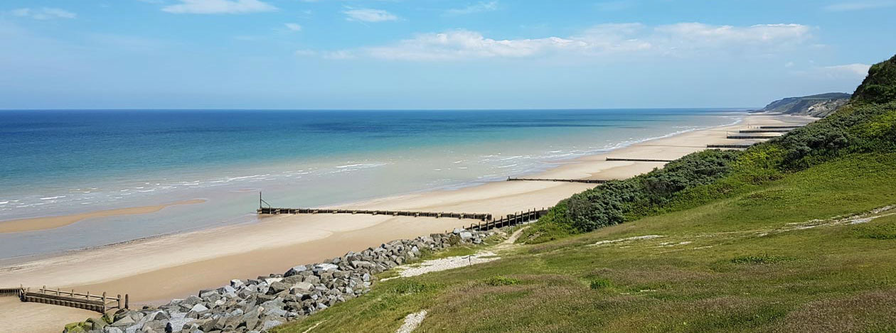 Overstrand Beach - view eastwards towards Trimingham and Mundesley