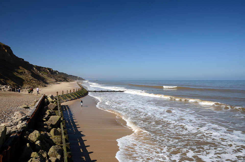 View west towards Cromer
