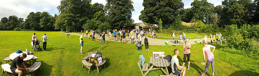 Warm up at Sheringham parkrun