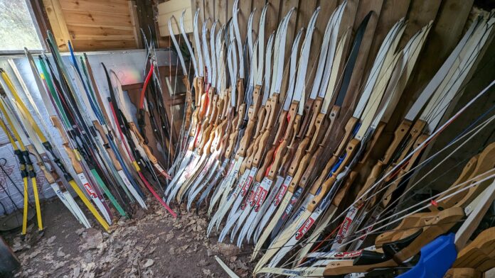 Bows at Holt Woodland Archery & Air Gun Club