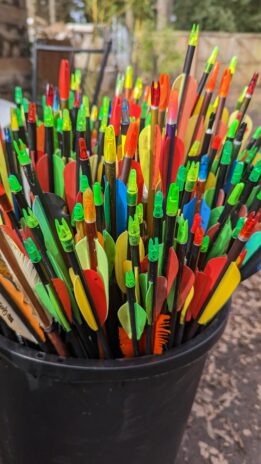 Arrows at Holt Woodland Archery & Air Gun Club