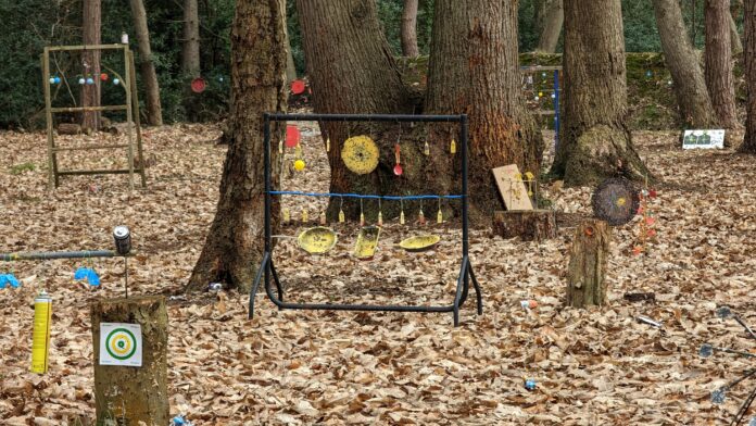 The shooting range at Holt Woodland Archery & Air Gun Club